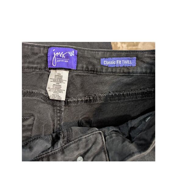 Just My Size JMS Womens Jeans Plus Size 18W 18 W Stretch Denim Classic Fi Twill - Picture 3 of 8